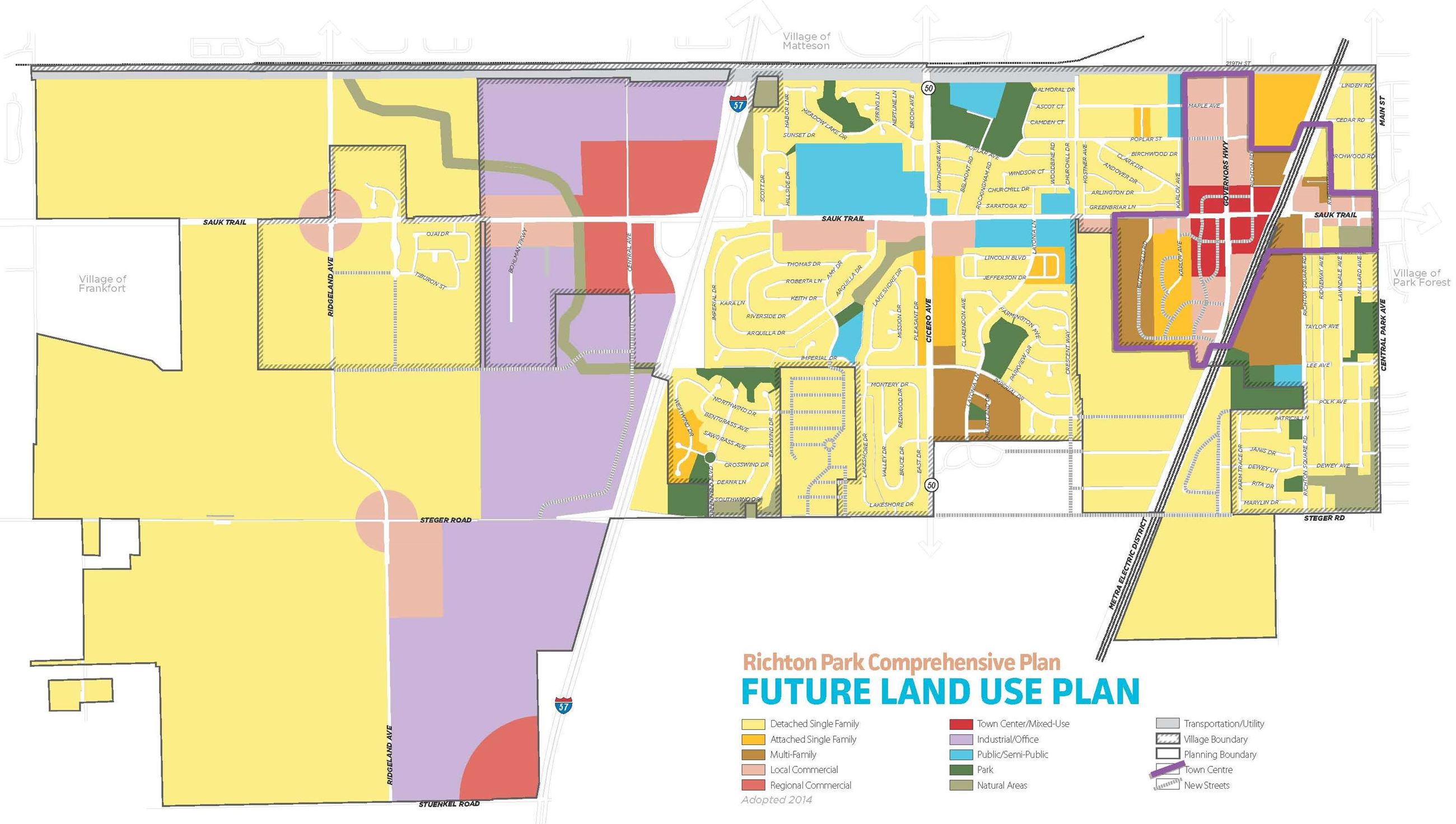 Richton Park Com Plan - Future Land Use MAP - 2014