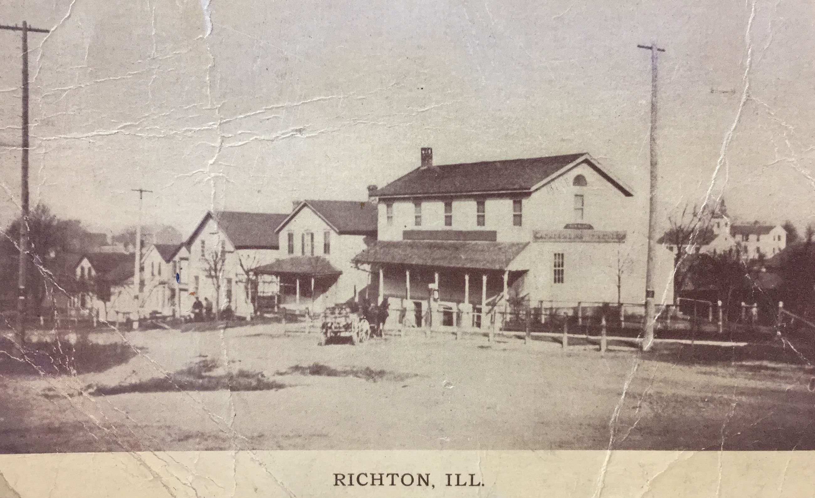 1900s Richton IL Postcard - Front