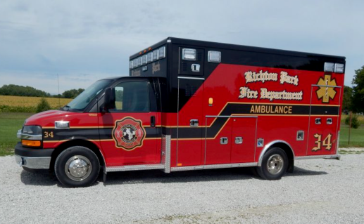 Richton Park Emergency Services Ambulance - Side View